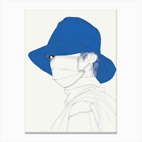 Blue Hat 8 Canvas Print