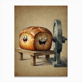 Bread And A Machine Canvas Print