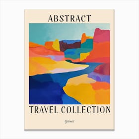 Abstract Travel Collection Poster Djibouti 1 Canvas Print