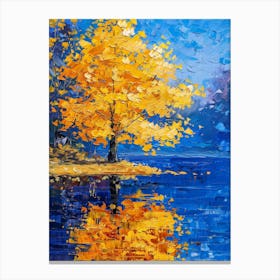 Autumn Tree By The Lake 2 Canvas Print