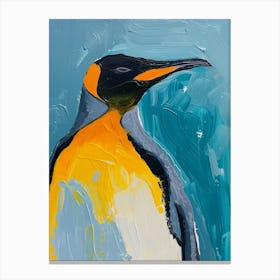 King Penguin Saunders Island Colour Block Painting 2 Canvas Print