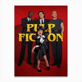 Pulp Fiction Tarantino Group Canvas Print