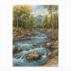 River In The Mountains 1 Canvas Print