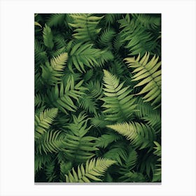 Pattern Poster Giant Chain Fern 4 Canvas Print