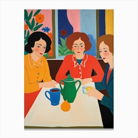 Three Women At A Table 2 Canvas Print