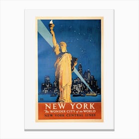 New York Central Lines Poster 1920s Canvas Print