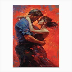 A Painting Of A Man And A Woman Dancing Canvas Print