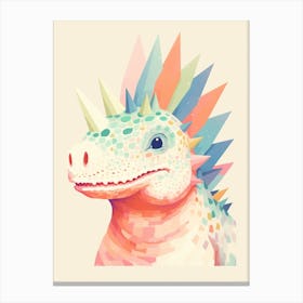 Colourful Dinosaur Kentrosaurus Canvas Print