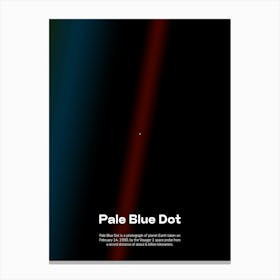 Pale Blue Dot poster, NASA Voyager 1, 1990 — Space poster, science print 1 Canvas Print