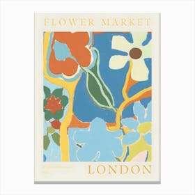 Flower Market London Canvas Print