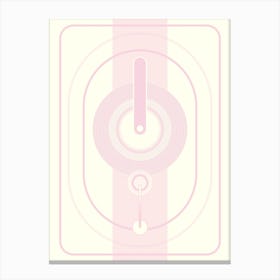 Retro Pink 2 Geometric Abstract Canvas Print