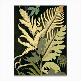 Five Finger Fern Rousseau Inspired Canvas Print