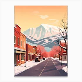 Vintage Winter Travel Illustration Boulder Colorado In Th B6086c59 16b8 4d1b Ba43 74c824970223 Canvas Print