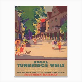 Royal Tunbridge Wells England Vintage Travel Poster Canvas Print