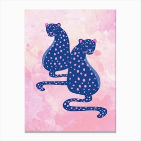 Two Leopards Canvas Print