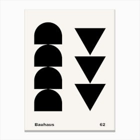Geometric Bauhaus Poster B&W 62 Canvas Print