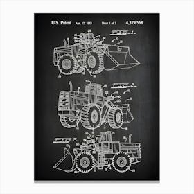 Loader Tractor Patent Loader Blueprint Loader Tractor Decor Loader Tractor Art Loader Tractor Wall Art Loader Poster Cc5681 Canvas Print