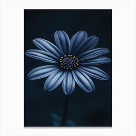 Dark Blue Flower 9 Canvas Print