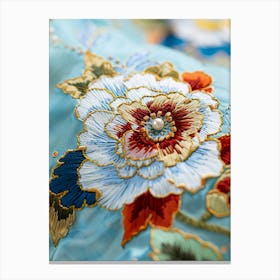 Embroidered Flower 3 Canvas Print