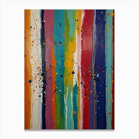 Rainbow Splatters 1 Canvas Print