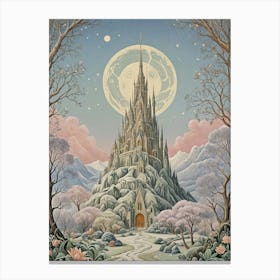 Pastel Winter Tower Canvas Print