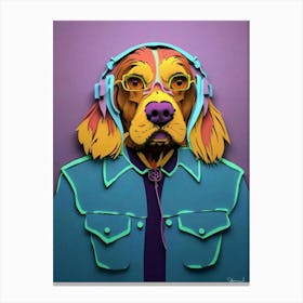 Dj Dog 1 Canvas Print