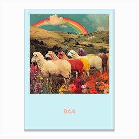 Sheep Baa Poster 4 Canvas Print