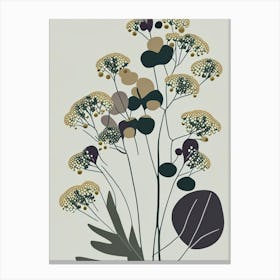 Meadow Rue Wildflower Modern Muted Colours 2 Canvas Print