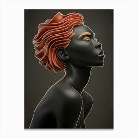 Black Woman With Red Hair Canvas Print