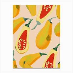 Butternut Squash Pastel Pattern 2 Canvas Print