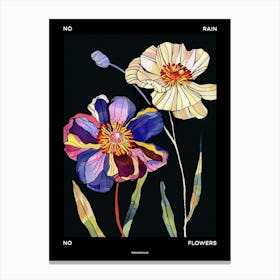 No Rain No Flowers Poster Ranunculus 4 Canvas Print