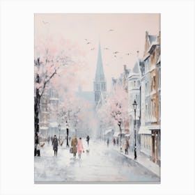 Dreamy Winter Painting London United Kingdom 5 Canvas Print