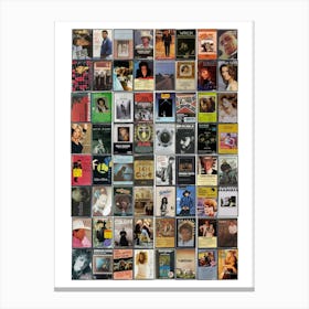 Country Music Print - Retro Cassette Covers Canvas Print