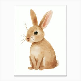 Tan Rabbit Kids Illustration 4 Canvas Print