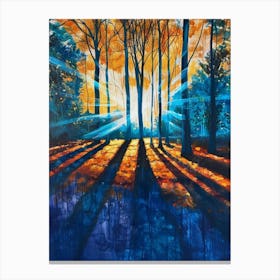 Sunset In The Woods 8 Canvas Print
