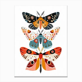 Colourful Insect Illustration Moth 31 Canvas Print