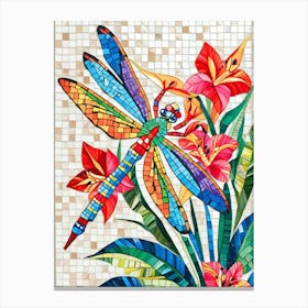 Dragonfly Mosaic Canvas Print