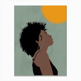 Black Power Woman Canvas Print