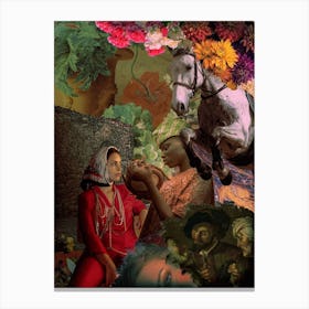 Surreal Culture Collage Canvas Print