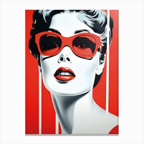 Lady In Red Canvas Print