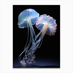 Portuguese Man Of War Jellyfish Neon Illustration 3 Canvas Print