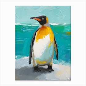 King Penguin St Kilda Breakwater Colour Block Painting 4 Canvas Print