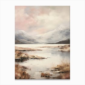 Dreamy Winter Painting Lake District United Kingdom 2 Canvas Print