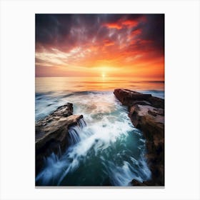 Sunset At The Beach 9 Canvas Print