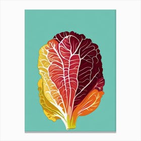 Escarole Bold Graphic vegetable Canvas Print