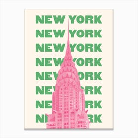 New York Green Canvas Print