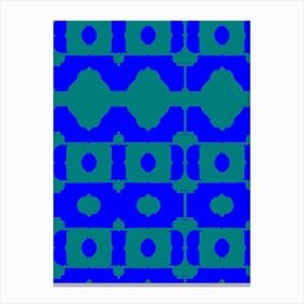 Blue And Green Abstract Pattern Canvas Print