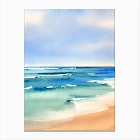 South Curl Curl Beach 2, Australia Watercolour Canvas Print