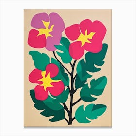 Cut Out Style Flower Art Bougainvillea Canvas Print