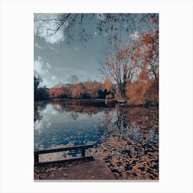 Autumn Fall Relaxing Lake Canvas Print